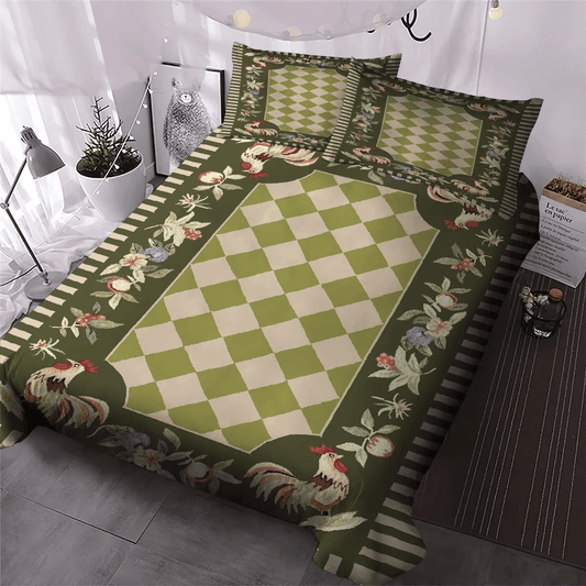 Chicken Farmer Bedding set, Chicken Mom Queen Size Bedding Set, Chicken Dandel Soft Duvet Cover Set, Cute Chicken Bed Sheets, Gifts for Chicken