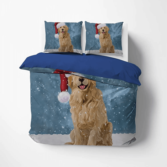 Golden Retriever Queen Size Bedding Set, Golden Retrieve Mom Soft Duvet Cover Set, Golden Retriever Bedding Set, Gifts for Golden Retriever