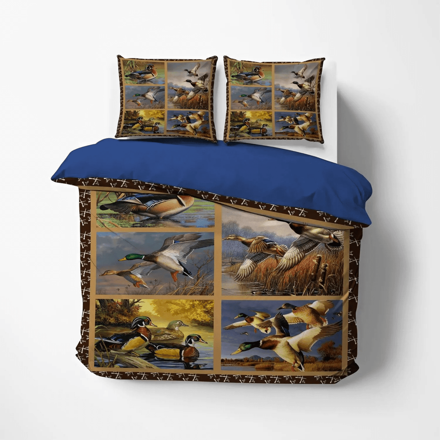 Chubby Birds Soft Duvet Cover Set, I Still Play Duck Duck Goose Queen Size Bedding Set, Mallard Duck Hunting Bedding Set, Gifts for Mallard