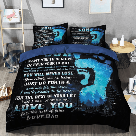 Awesome Son Bedding set, Fathers Day Soft Duvet Cover Set, Father And Son Queen Size Bedding Set, To My Son Love Dad Bedding Set, Gifts for Son