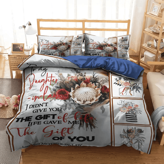 Daughter Soft Duvet Cover Set, Daughters Queen Size Bedding Set, To My Daughter In Law Bedding Set, Gifts for Daughter