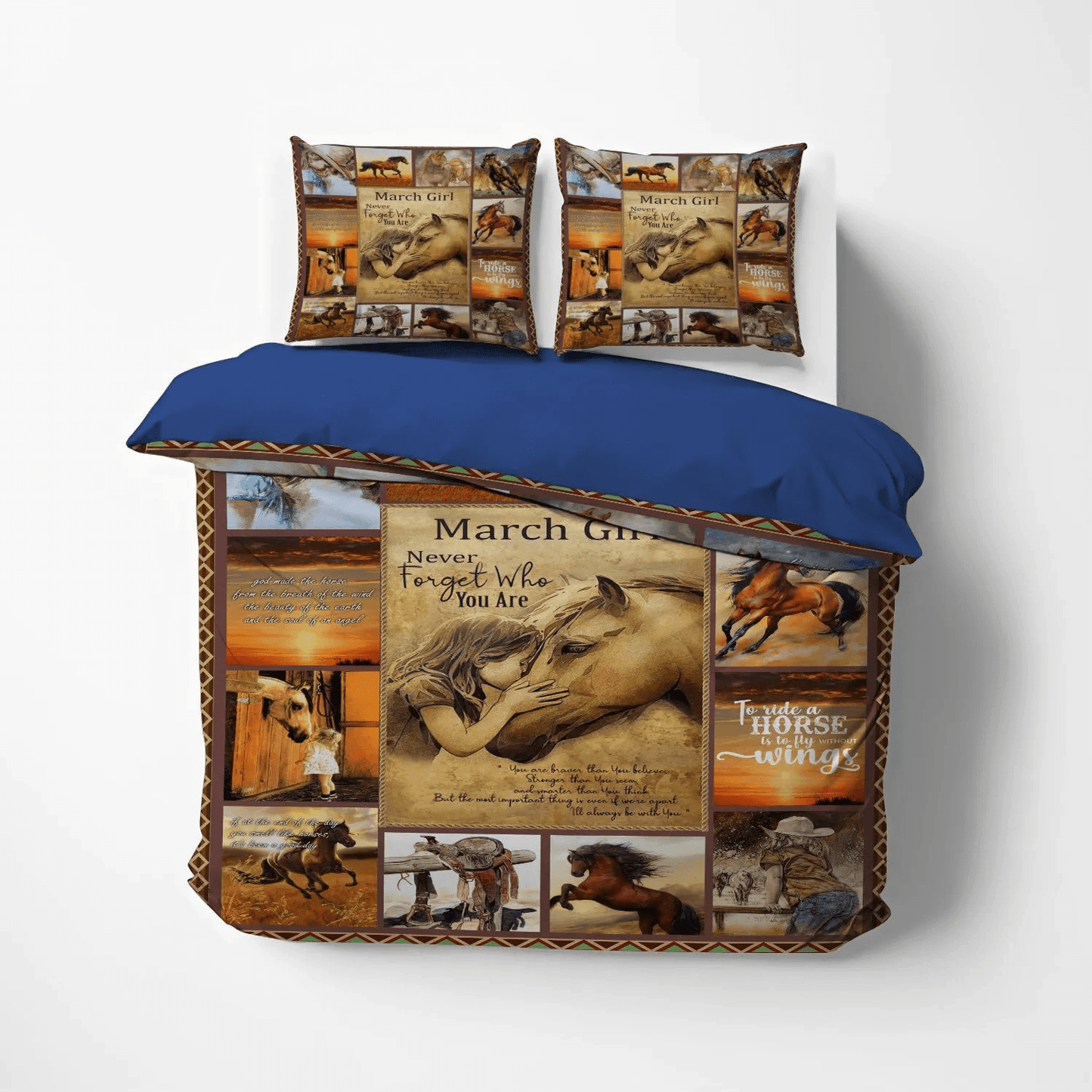 Abstract Horse Soft Duvet Cover Set, Galloping Horse King Size Bedding Set, Horse In Motion Queen Size Bedding Set, Horse Bedding Set, Gifts for Horse