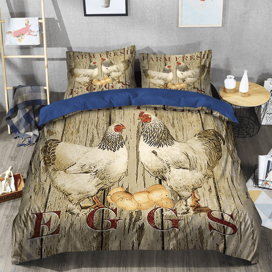 Chicken Dandel King Size Bedding Set, Chicken Mom Queen Size Bedding Set, Cute Chicken Soft Duvet Cover Set, Farm Chicken Bedding Set, Gifts for Farm