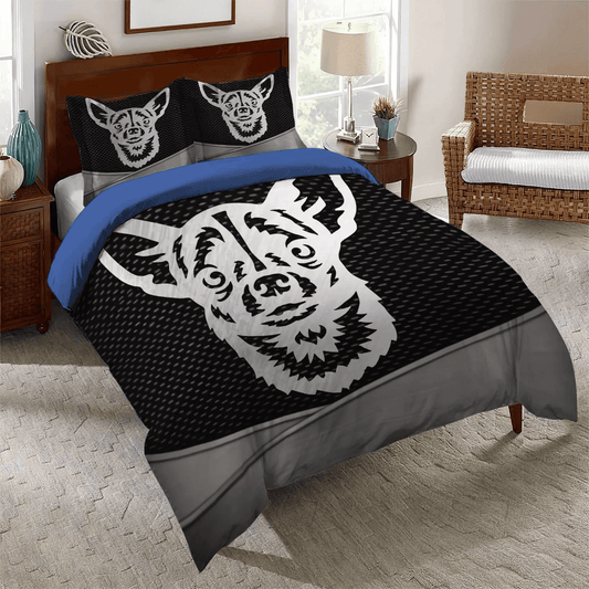 Chihuahua Soft Duvet Cover Set, Chihuahua Stalker Bedding set, Chihuahua Dog Lover King Size Bedding Set, Chihuahua Bedding Set, Gifts for Chihuahua