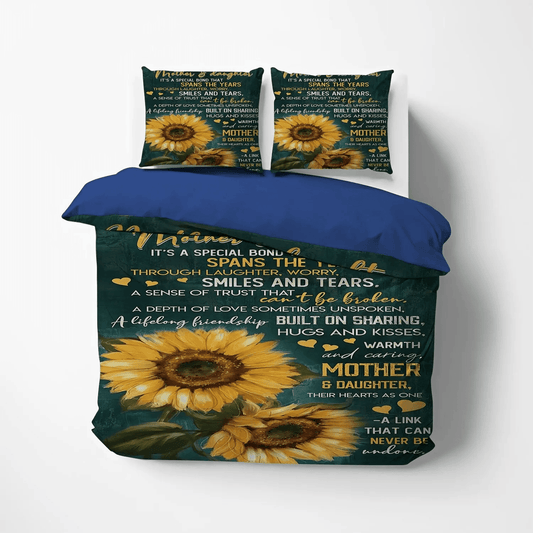 Mother Mother Soft Duvet Cover Set, Mother Of Dragons King Size Bedding Set, Sunflower Mother Daughter DKN Bedding Set, Gifts for Mother