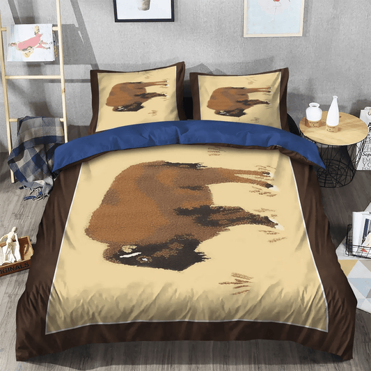 Golden Soft Duvet Cover Set, Buffalo Queen Size Bedding Set, Golden Retriever Dog Bedding set, Golden Buffalo Bedding Set, Gifts for Buffalo