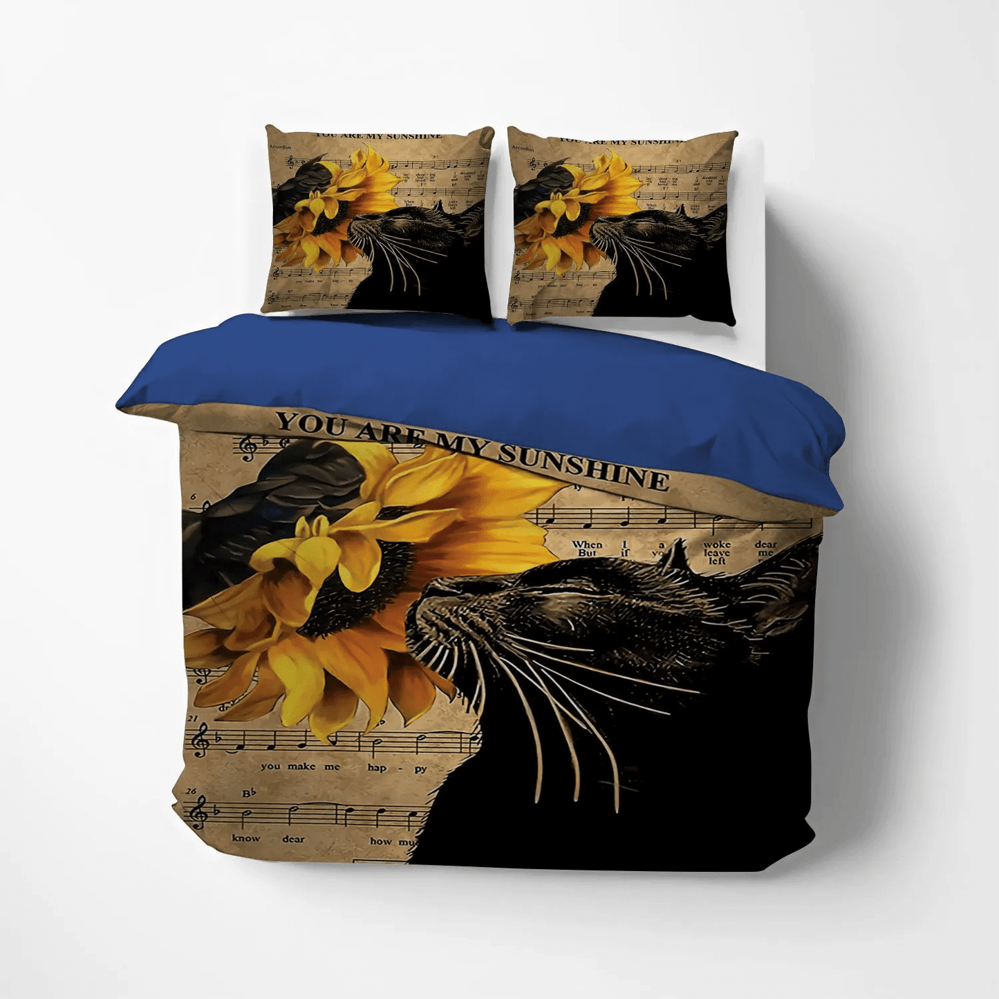 Cat Soft Duvet Cover Set, Cat Paw King Size Bedding Set, Cat Tracks Queen Size Bedding Set, Cat Bedding Set, Gifts for Cat