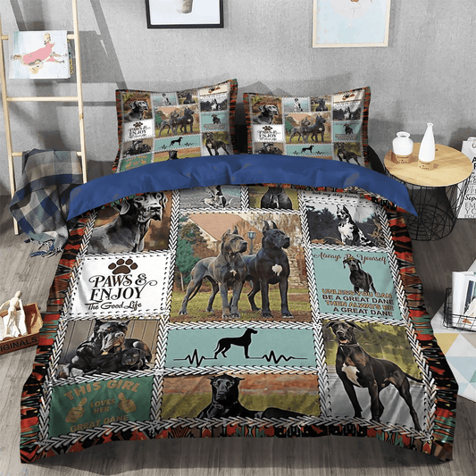 Great Dane Fuck Coronavirus Soft Duvet Cover Set, Great Dane In Your Face Dog King Size Bedding Set, Great Dane Mom Bedding Set, Gifts for Mother