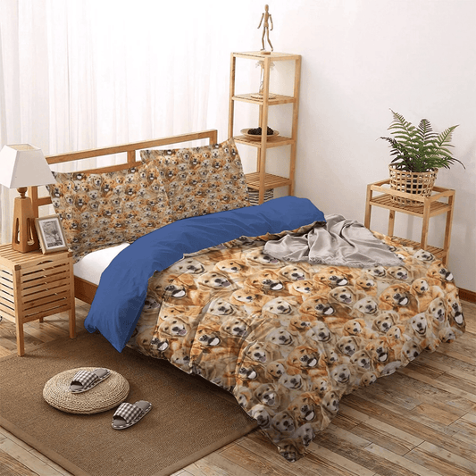 Golden Retriever Soft Duvet Cover Set, Golden Retrieve Mom King Size Bedding Set, Golden Retrievers Bedding Set, Gifts for Golden Retriever