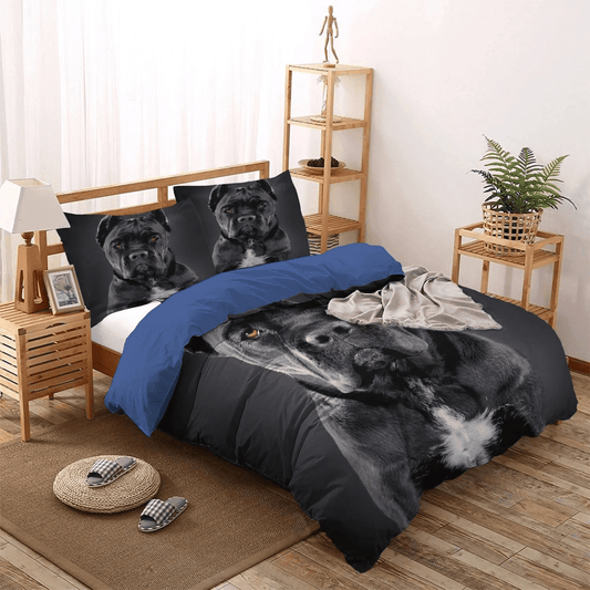 Cane Corso Bedding set, Cane Corso Dad King Size Bedding Set, Cute Sleeping Chibi Dog Soft Duvet Cover Set, Dog Cane Corso Bedding Set, Gifts for Dog