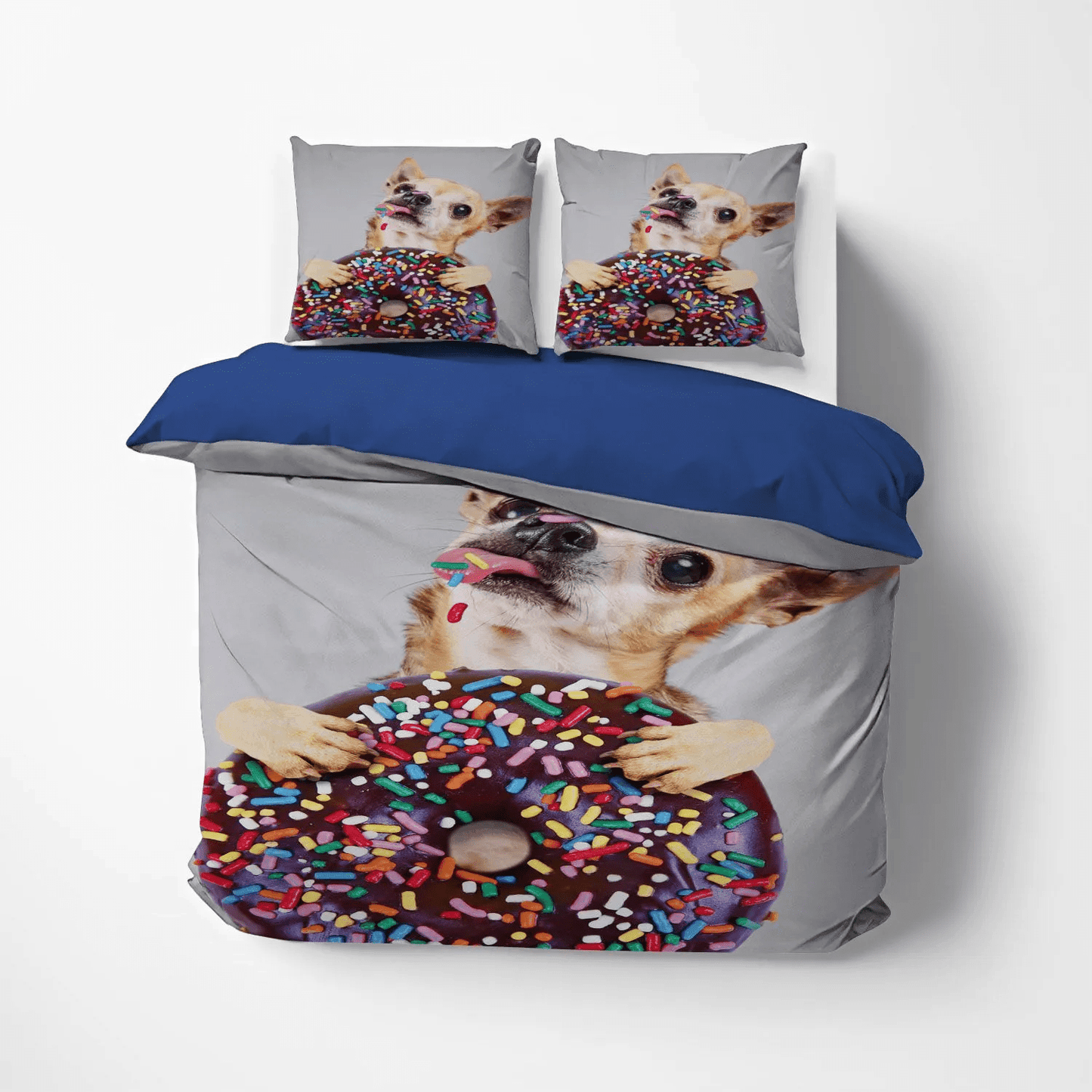 Chihuahua Dog Lover Bedding set, Chihuahua King Size Bedding Set, Chihuahua Owner Soft Duvet Cover Set, Chihuahua Bedding Set, Gifts for Chihuahua
