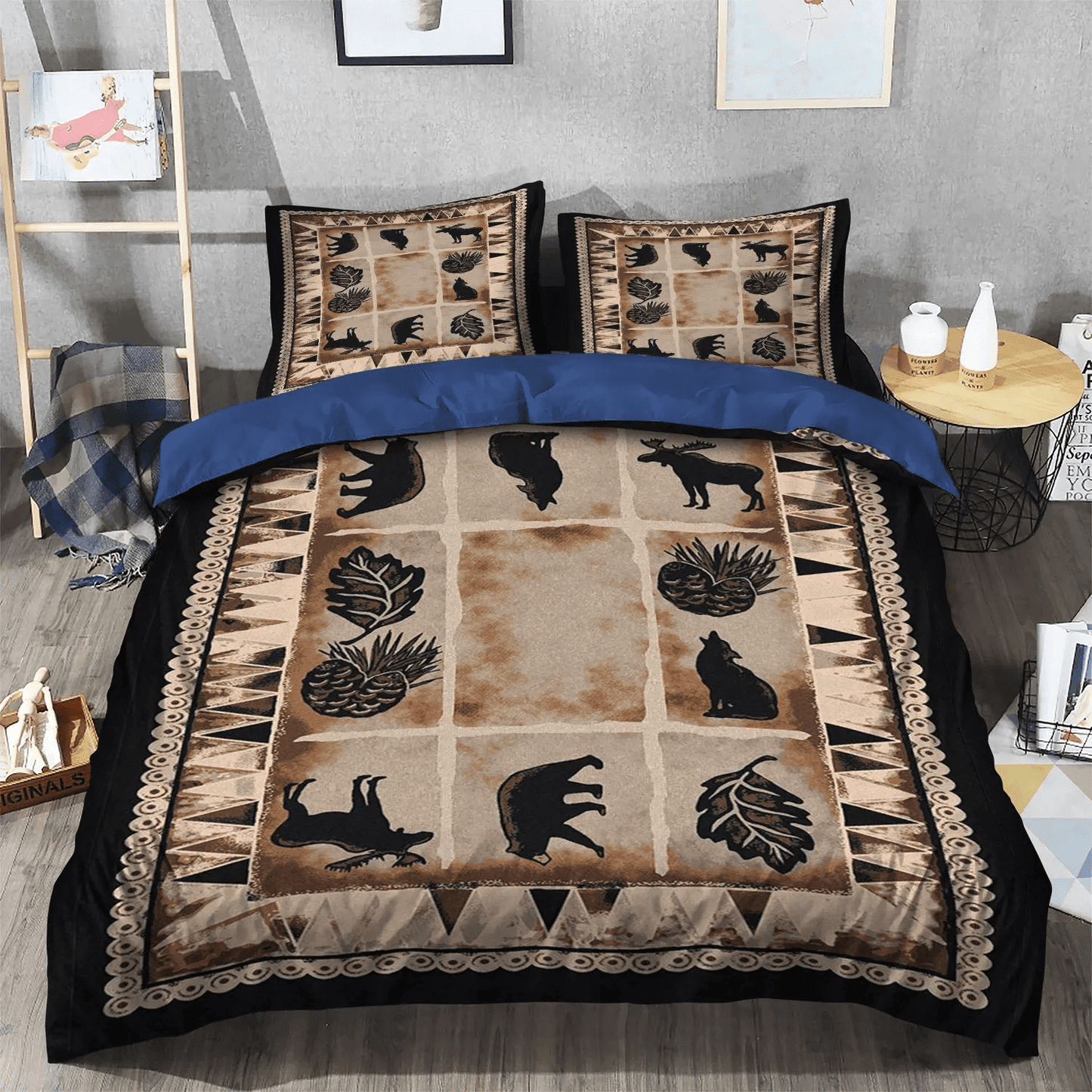 Animal Collection Bedding set, Fast Run Animal Queen Size Bedding Set, Hunting Soft Duvet Cover Set, Hunting Animal Bedding Set, Gifts for Animal