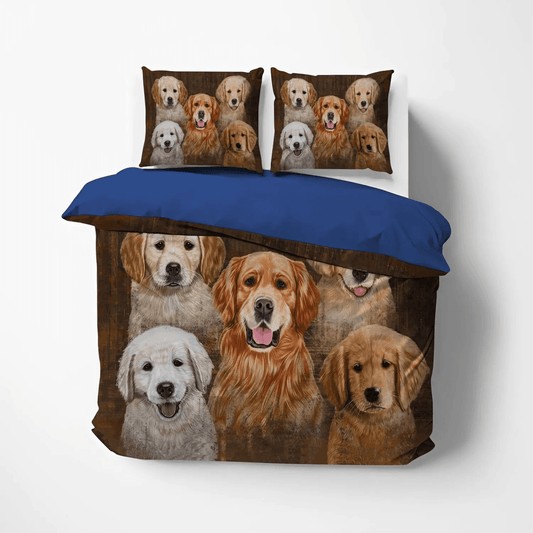 Golden Retriever Soft Duvet Cover Set, Golden Retrieve Mom Bedding set, Golden Retrievers Bedding Set, Gifts for Golden Retriever
