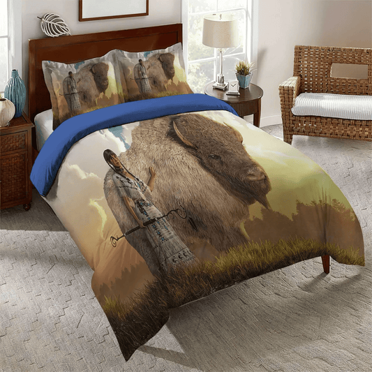 Personalized 3-piece Duvet Cover Bedding Set Pitbull Dog Bedding set, American King Size Bedding Set, American Pitbull Snowy Christmas Bedding Set, Gifts for American