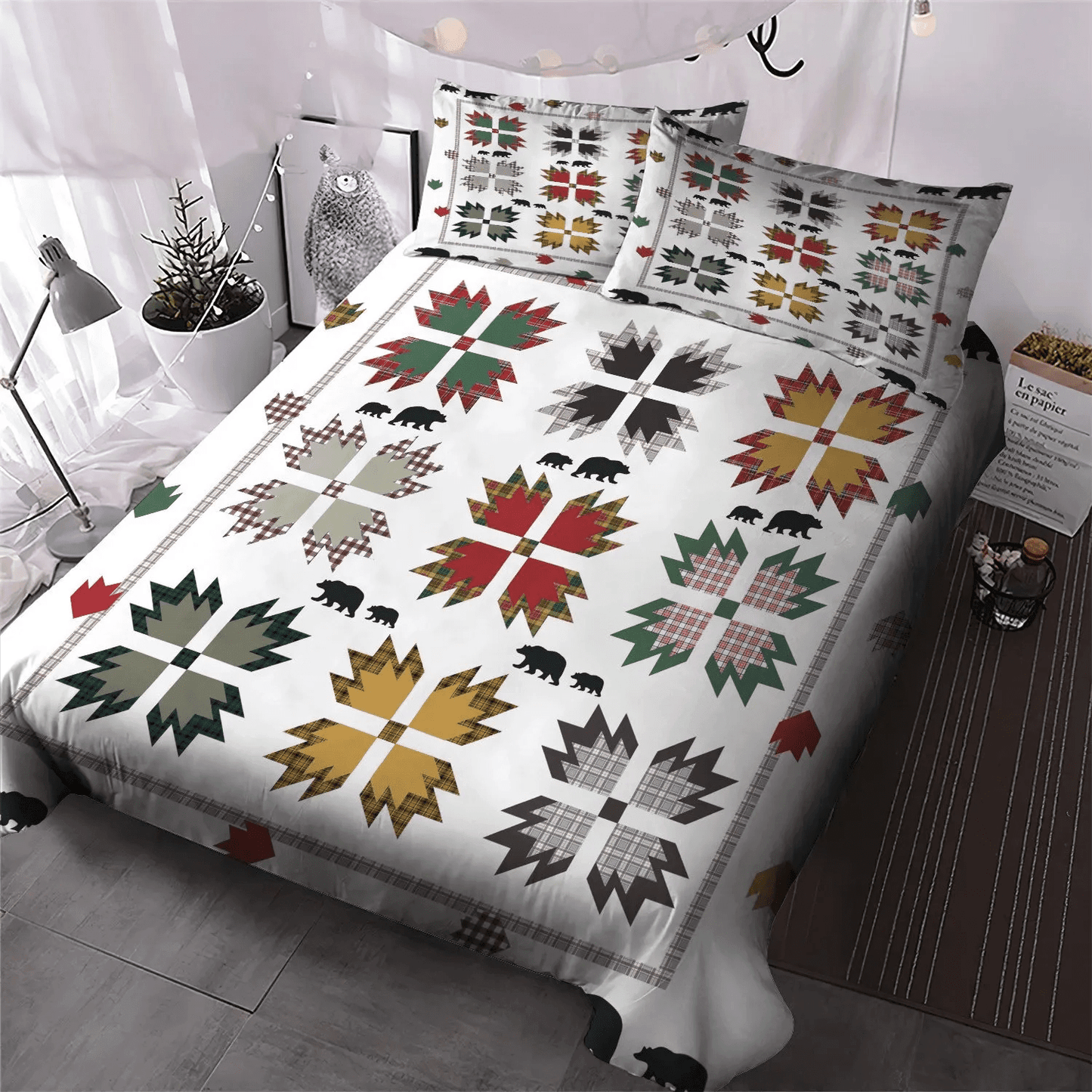 Animal Paws Bedding set, Funny Bear Queen Size Bedding Set, Cat Paws Soft Duvet Cover Set, Bear Paw Personalized Name Bedding Set, Gifts for PAWS