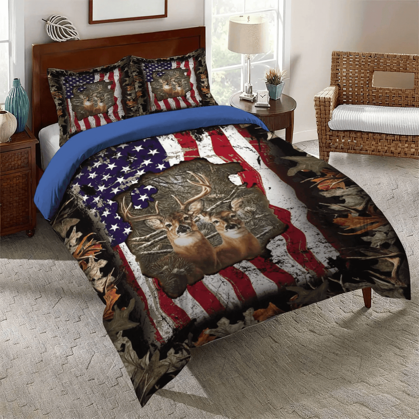 Huntings Soft Duvet Cover Set, Funny Hunting King Size Bedding Set, Christmas Deer Bedding set, Deer Hunting Bedding Set, Gifts for Deer