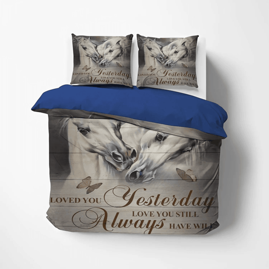 Galloping Horse Soft Duvet Cover Set, Horse Queen Size Bedding Set, Abstract Horse King Size Bedding Set, Horse Bedding Set, Gifts for Horse