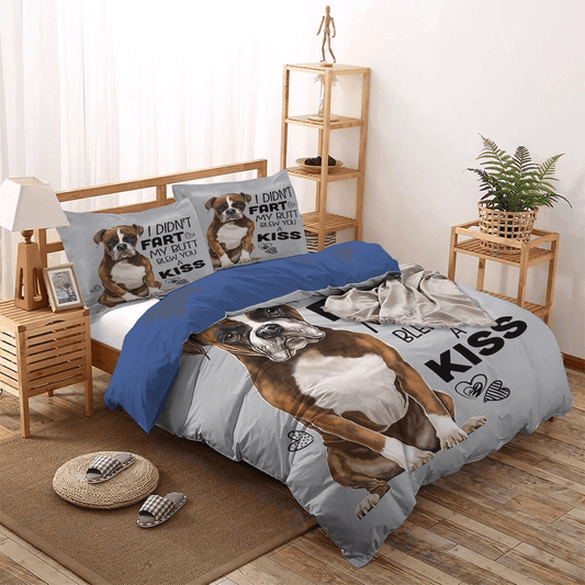 Boxer Queen Size Bedding Set, Doggo Soft Duvet Cover Set, Dog King Size Bedding Set, Boxer Dog Bedding Set, Gifts for Boxer