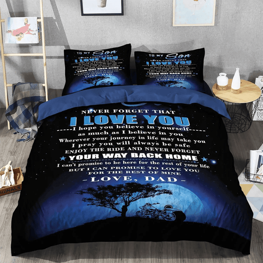 Great Dad Queen Size Bedding Set, Son Soft Duvet Cover Set, Fathers Day Bedding set, Dad To Son Bedding Set, Gifts for Father