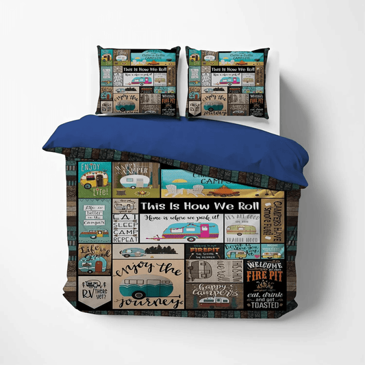 Camping Matching Bedding set, The Sassy Camper Hologra Soft Duvet Cover Set, Camping King Size Bedding Set, Camping Bedding Set, Gifts for Camping