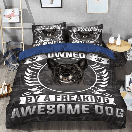 German Shepherd Soft Duvet Cover Set, Dutch Queen Size Bedding Set, Personalized Name Dutch Shepherd Dog Bedding Set, Gifts for Shepherd