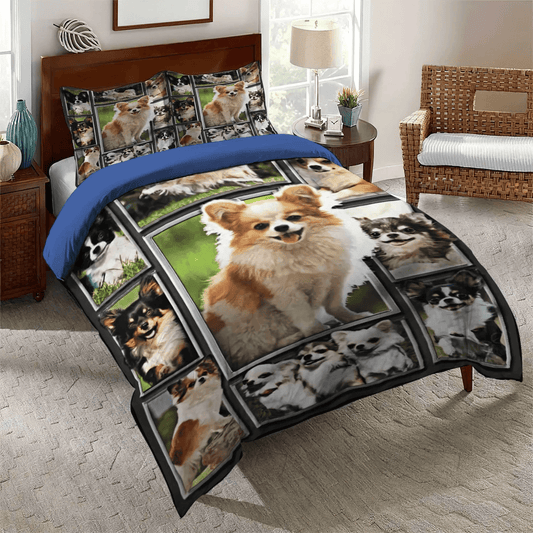 Chihuahua Dog Lover Soft Duvet Cover Set, Chihuahua Queen Size Bedding Set, Chihuahua Bedding Set, Gifts for Chihuahua