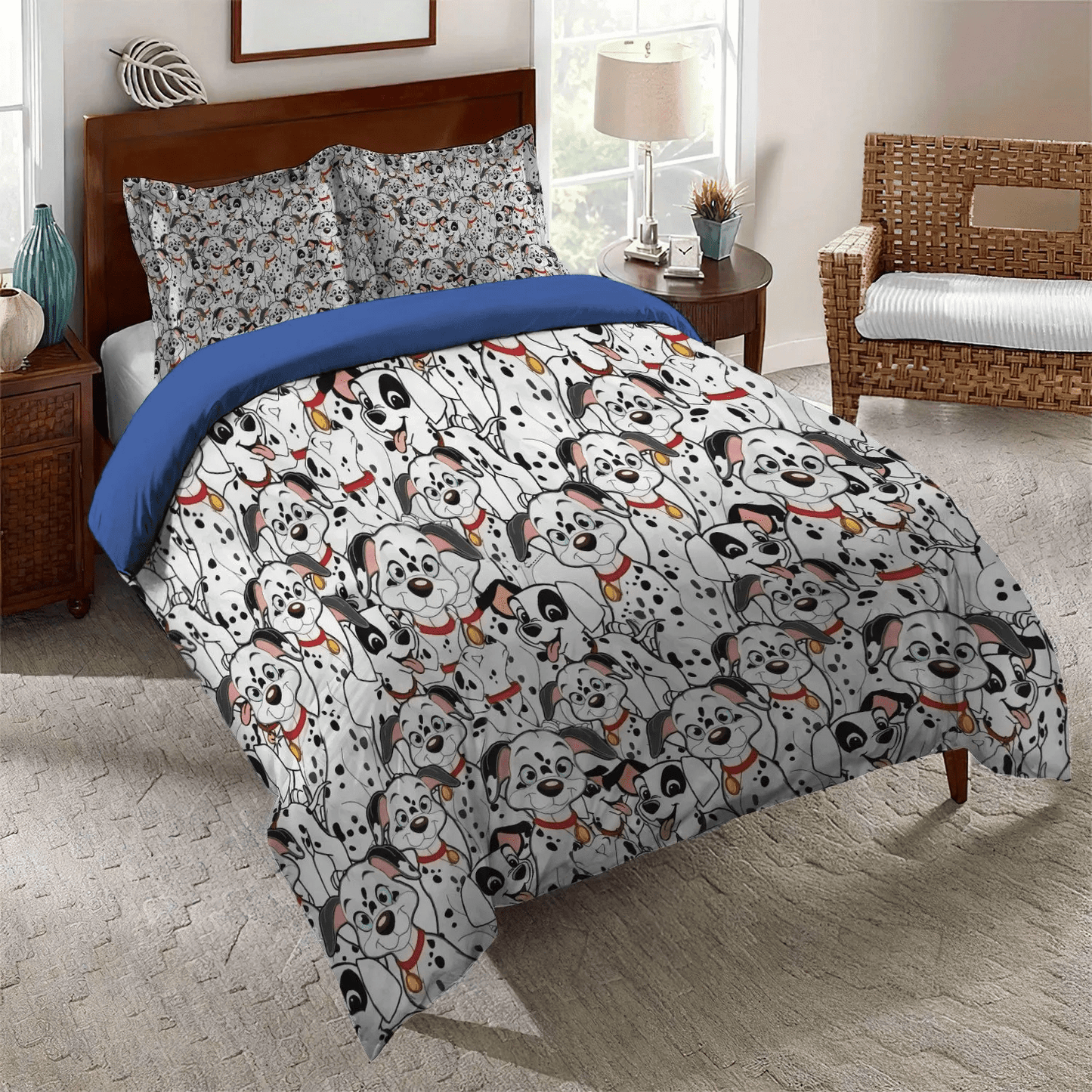 Dalmatian Mom Soft Duvet Cover Set, Dalmatian Lover Queen Size Bedding Set, Dalmatian Bedding Set, Gifts for Dalmatian