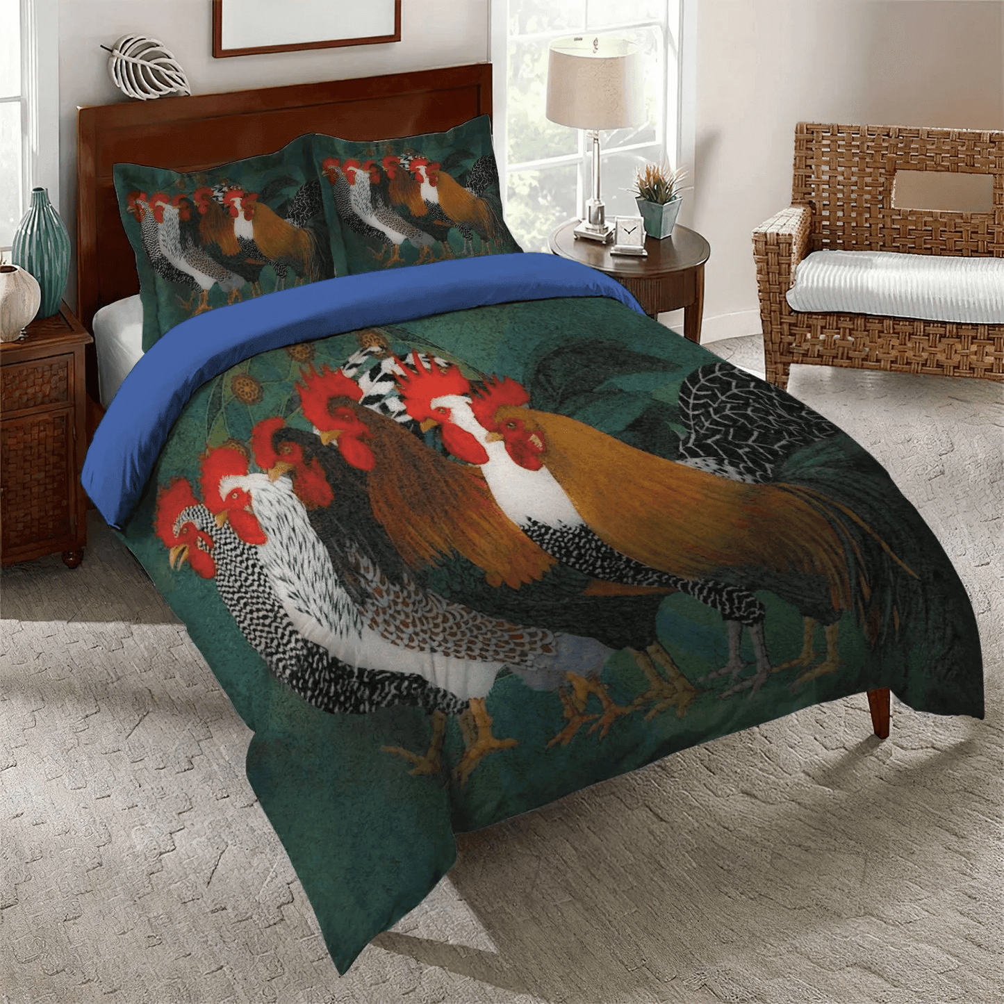 Chicken Mom Bedding set, Chicken Farmer King Size Bedding Set, Chicken Dandel Soft Duvet Cover Set, Gifts for Chicken