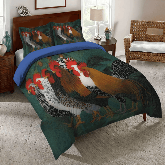 Chicken Mom Bedding set, Chicken Farmer King Size Bedding Set, Chicken Dandel Soft Duvet Cover Set, Gifts for Chicken
