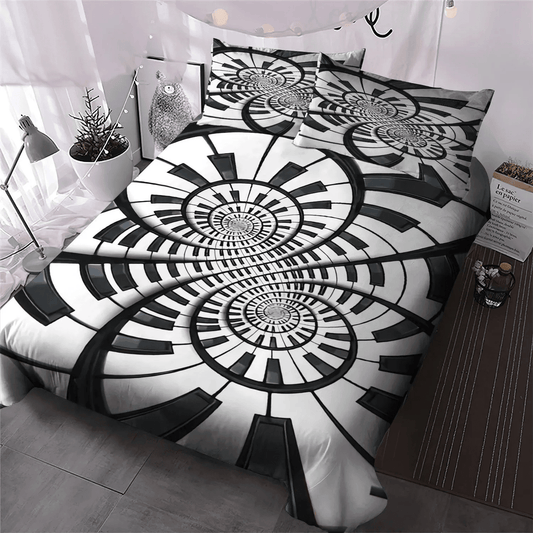 Cat Tracks Soft Duvet Cover Set, Cat King Size Bedding Set, Piano Bedding set, Piano Cat Idea Bedding Set, Gifts for Cat