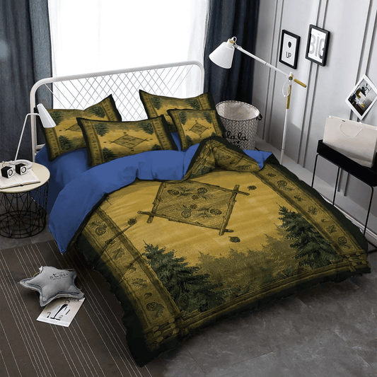 Grand Canyon Hiking Trails Queen Size Bedding Set, Arizona Hiking Trails Soft Duvet Cover Set, Forest Trail Bedding Set, Gifts for Trail