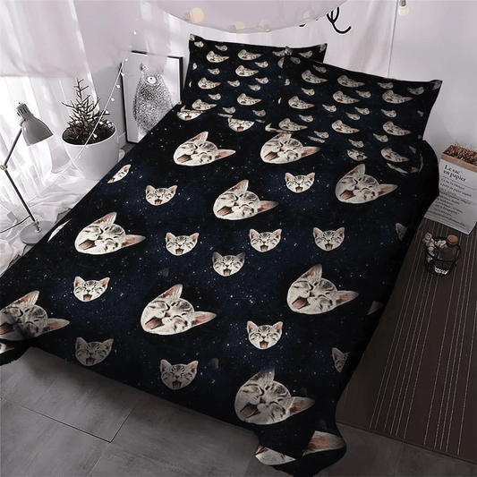 Cat Tracks Queen Size Bedding Set, Cat Paws Soft Duvet Cover Set, Animal Paws King Size Bedding Set, Cat Paw Soft Duvet Cover Set, Gifts for Cat