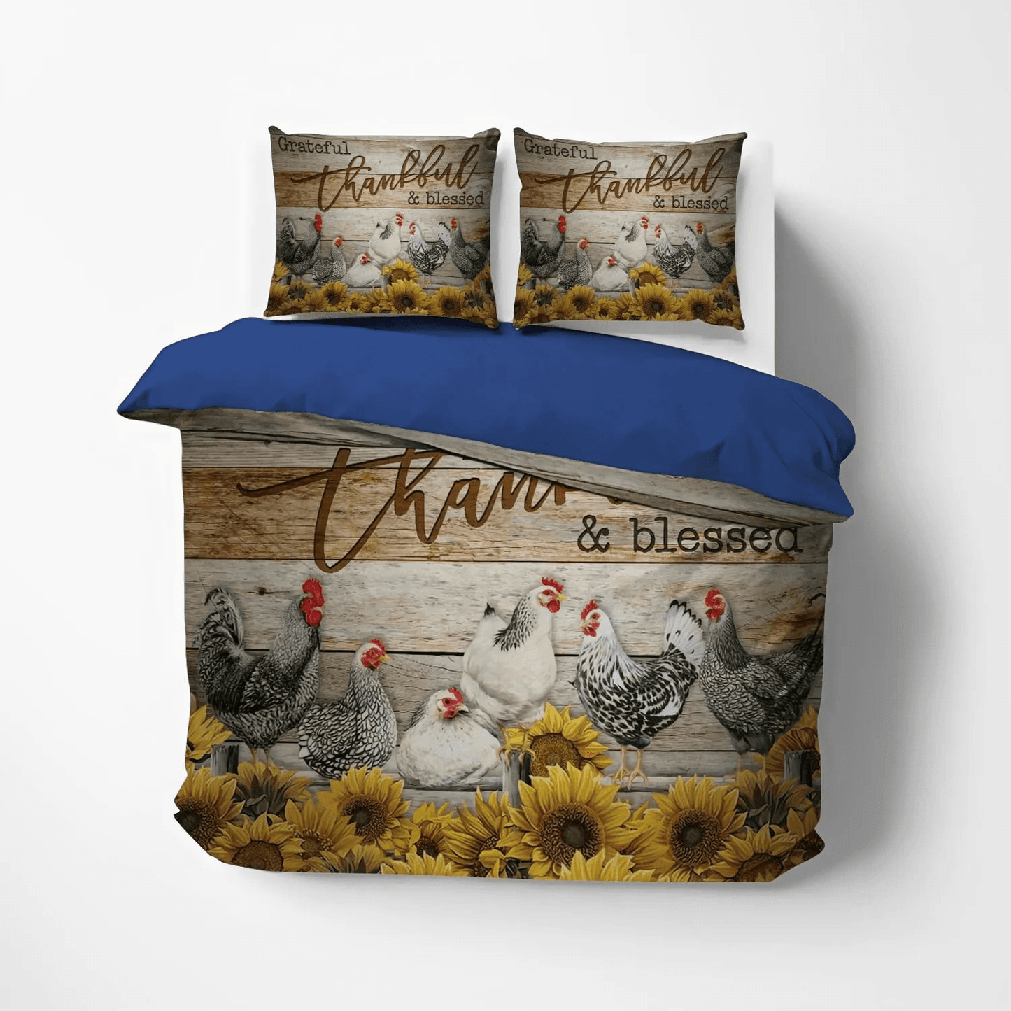 Chicken Soft Duvet Cover Set, Cute Chicken Bedding set, Chicken Mom King Size Bedding Set, Chicken Farmer Bedding Set, Gifts for Farmer