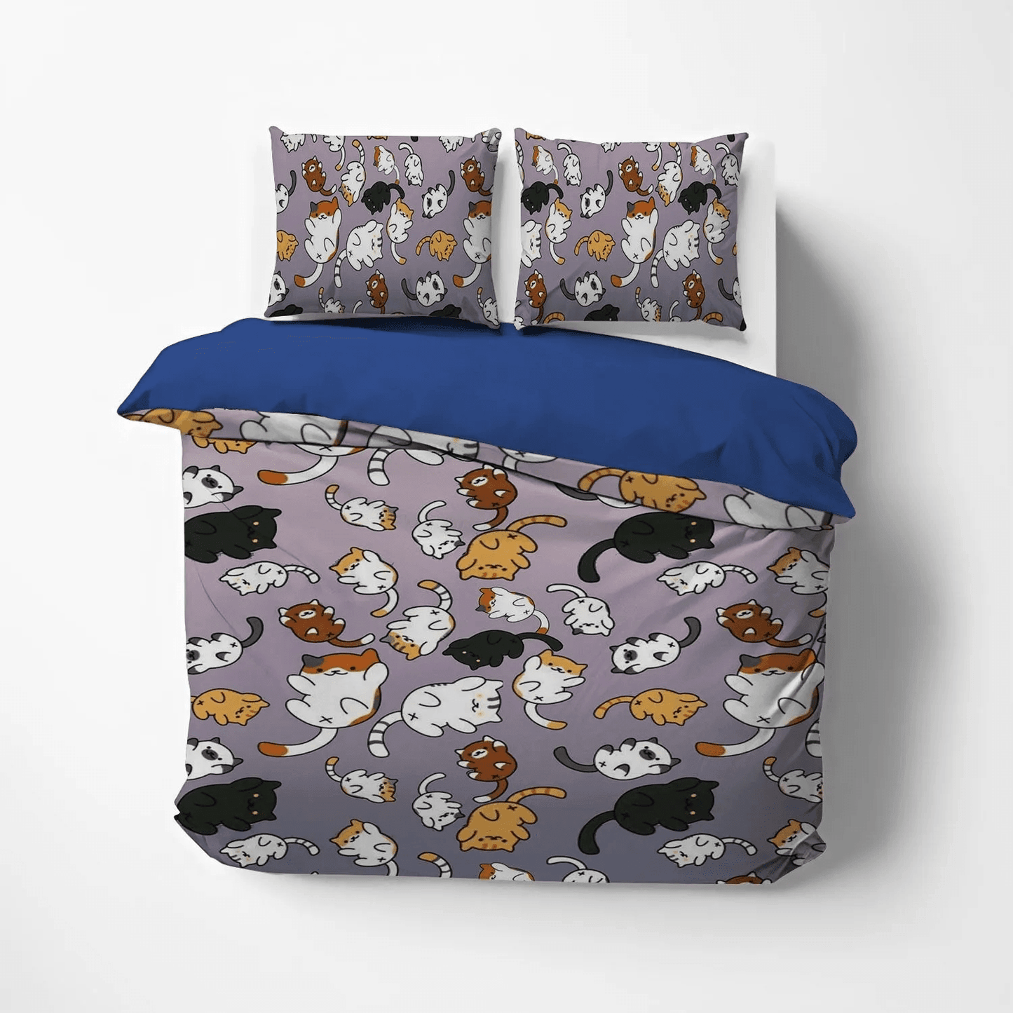 Cat Paw Soft Duvet Cover Set, Cat King Size Bedding Set, Cat Tracks Queen Size Bedding Set, Cat Phir DNT Bedding Set, Gifts for Cat