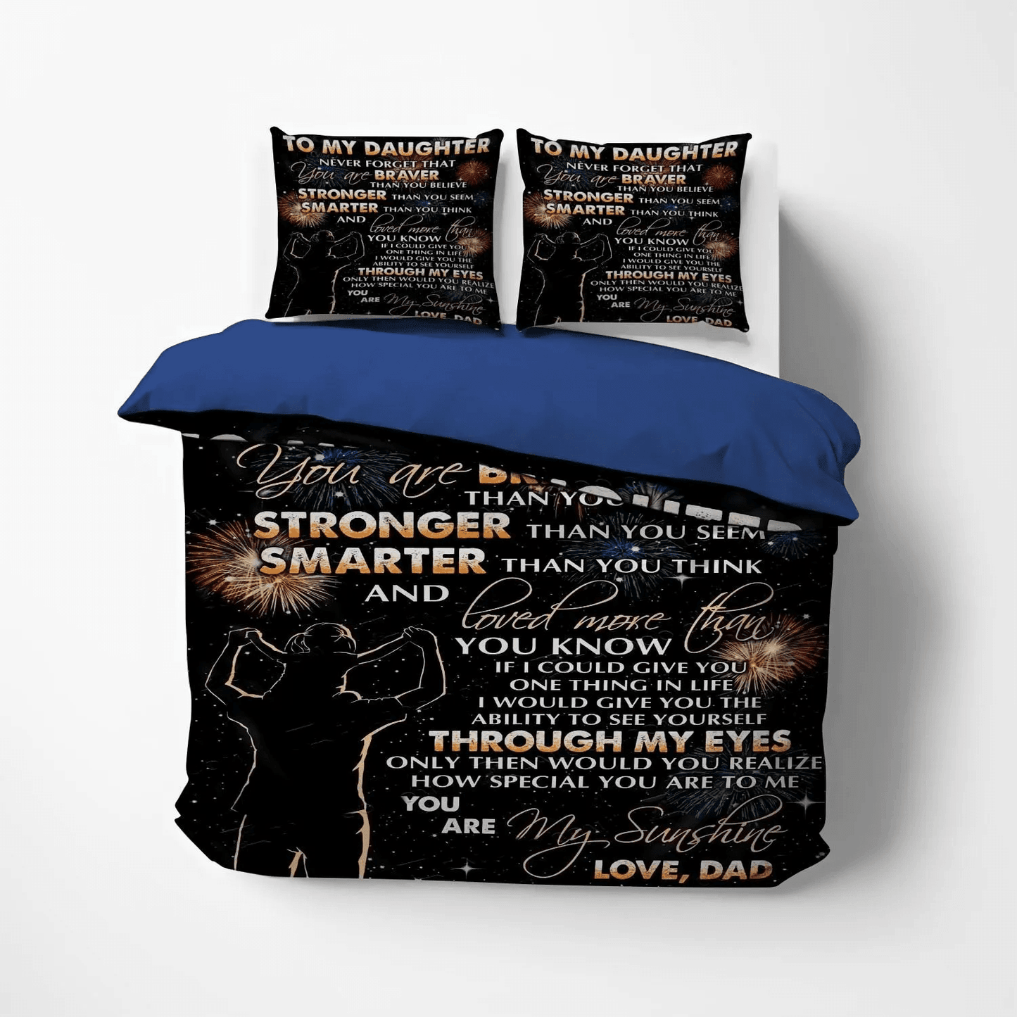 Daughters Queen Size Bedding Set, Parenting Soft Duvet Cover Set, To My Daughter Gift For My Daughter Bedding Set, Gifts for Daughter