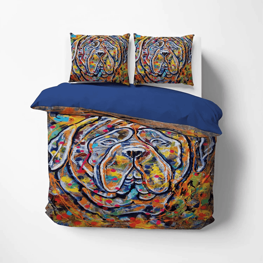 Chibi Saint Bernard Queen Size Bedding Set, Saint Bernard Soft Duvet Cover Set, Saint Bernard Dog DNT Bedding Set, Gifts for Dog