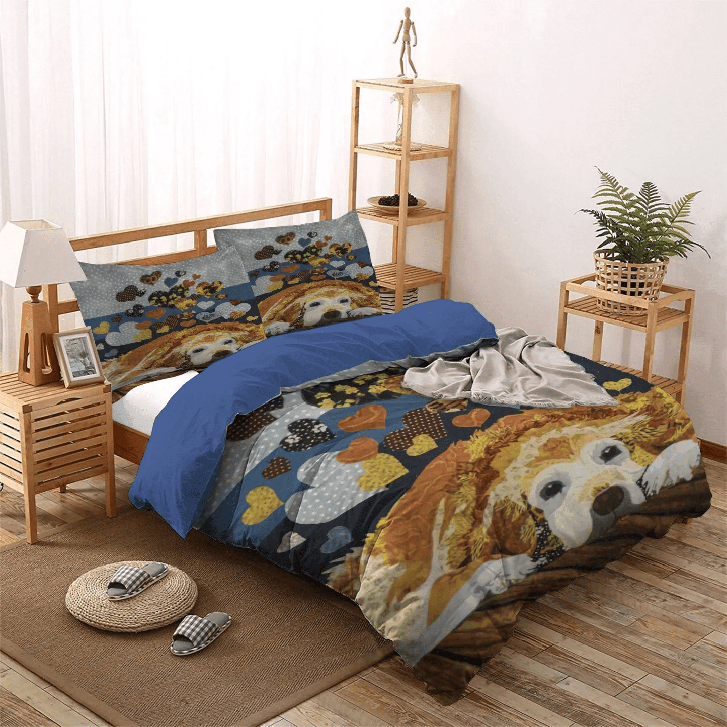 Golden Retrieve Mom King Size Bedding Set, Golden Retriever Soft Duvet Cover Set, Golden Retriever Bedding Set, Gifts for Golden Retriever