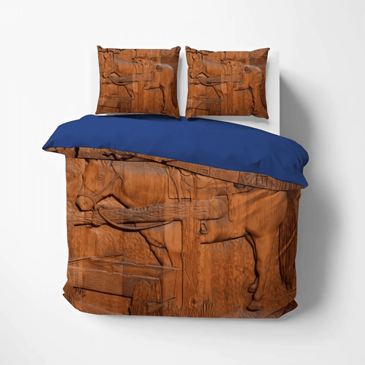 Galloping Horse King Size Bedding Set, Horse In Motion Soft Duvet Cover Set, Gifts for Horse
