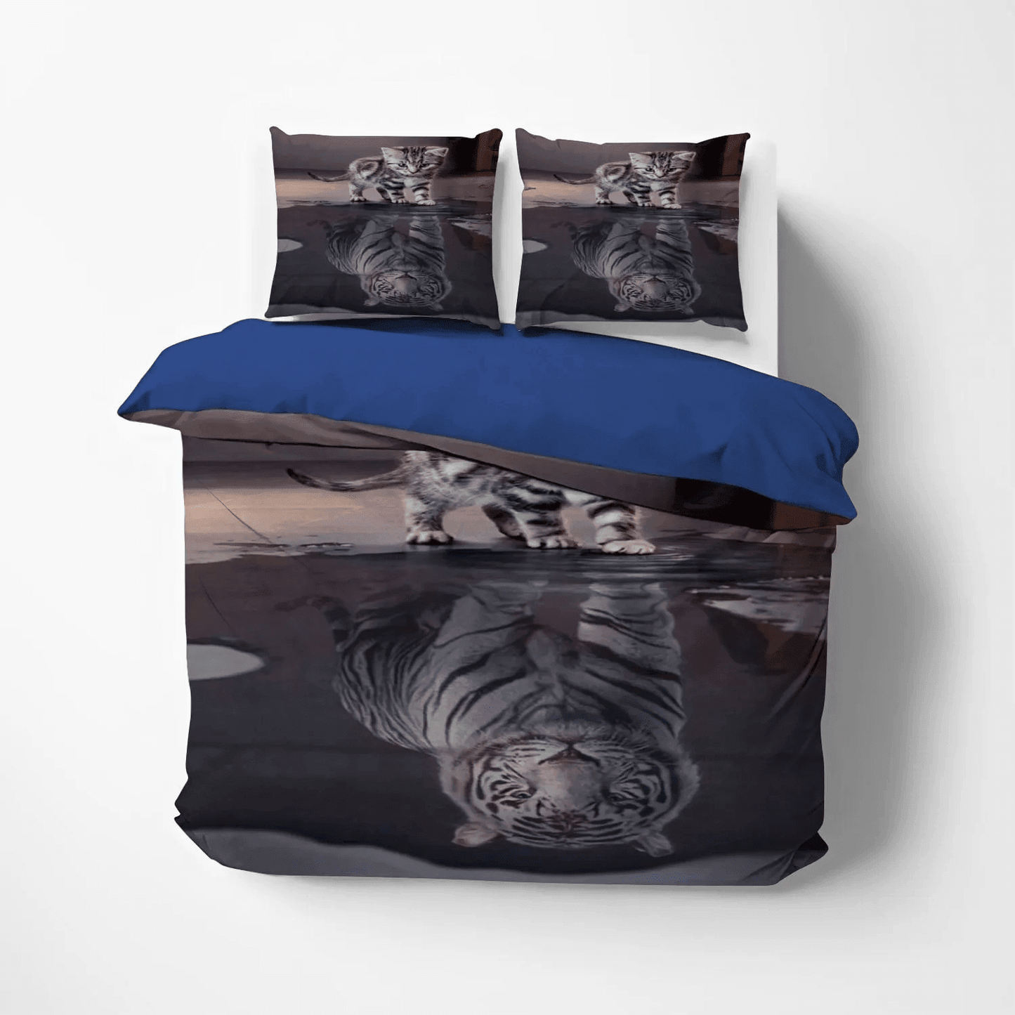 Cat Paw Bedding set, Cat Tracks King Size Bedding Set, Cat Soft Duvet Cover Set, Cat In Love Bedding Set, Gifts for Cat