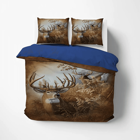 A Righteous Man Goes Hunting Bedding set, Deer Soft Duvet Cover Set, Hunting Deer The Chariot Bedding Set, Gifts for Hunting