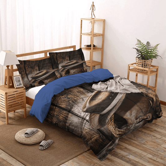 Cowboy Queen Size Bedding Set, Horse Lover Bedding set, Cowboy Love Soft Duvet Cover Set, Cowboy LTTL Bedding Set, Gifts for Cowboy