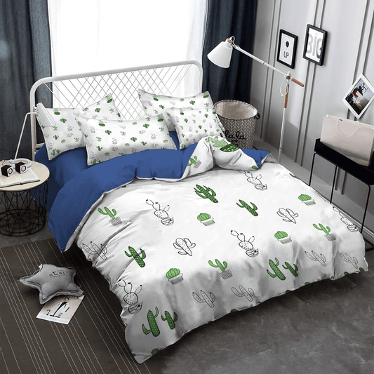 Fun Bedding set, Its Fun Soft Duvet Cover Set, Cat Tracks Queen Size Bedding Set, Catcus Funny Cat Bedding Set, Gifts for Cat