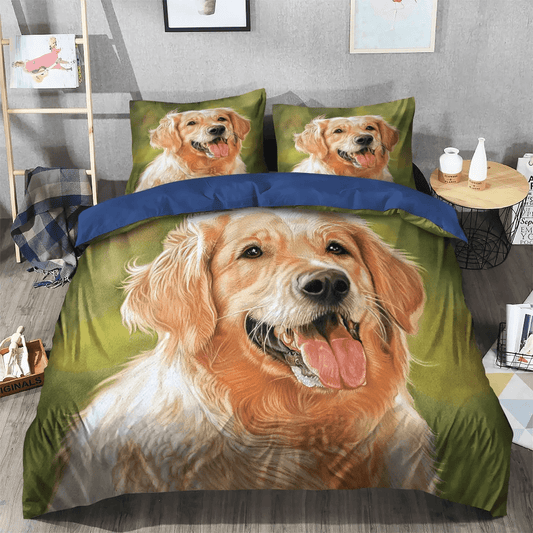 Golden Retriever Soft Duvet Cover Set, Golden Retrieve Mom Bedding set, Golden Retriever Bedding Set, Gifts for Golden Retriever