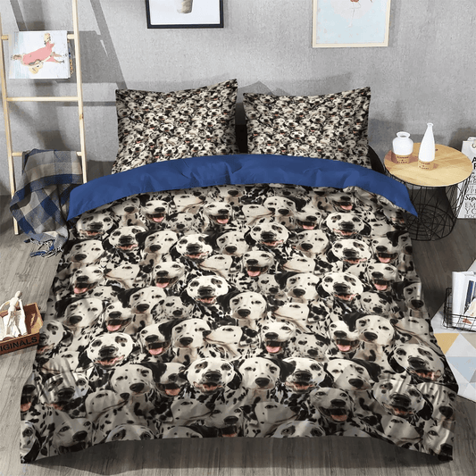 Dalmatian King Size Bedding Set, Mother Mother Bedding set, Mother Of Cats Soft Duvet Cover Set, Dalmatian Mom Bedding Set, Gifts for Mother