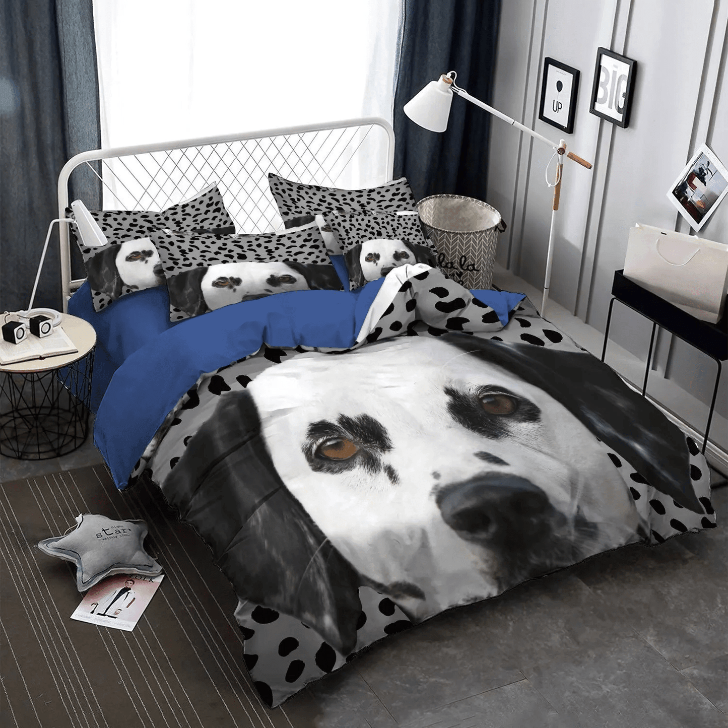 Dalmatian Mom Bedding set, Dalmatian Soft Duvet Cover Set, Dalmatian Lover Queen Size Bedding Set, Dalmatian PTS Bedding Set, Gifts for Dalmatian