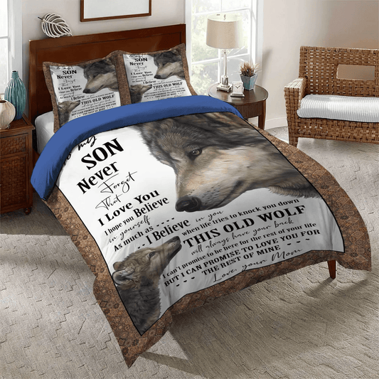 Funny Son King Size Bedding Set, Thanks Son Soft Duvet Cover Set, Father And Son Queen Size Bedding Set, Son To My Son Bedding Set, Gifts for Son