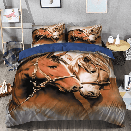 Galloping Horse Bedding set, Horse Soft Duvet Cover Set, Horse In Motion King Size Bedding Set, Horses Bedding Set, Gifts for Horse