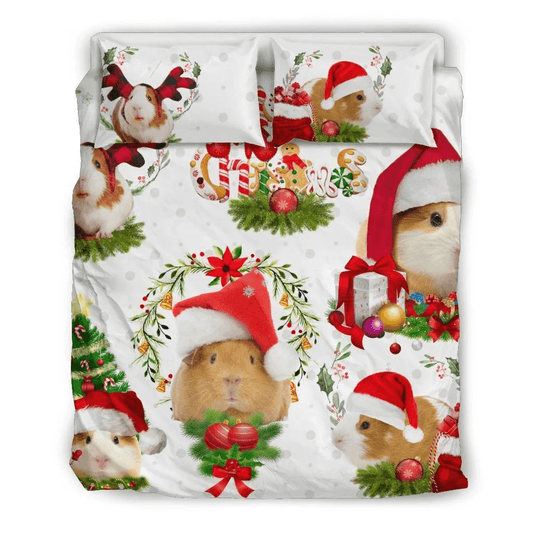 Personalized 3-piece Duvet Cover Bedding Set  Christmas Guinea Pig Cl04100062Mdb Bedding Set