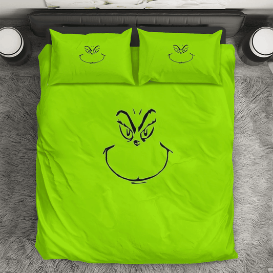 The Grinch Christmas 4 3PCS Bedding Set Duvet Cover And Pillow Cases Gift For Fan