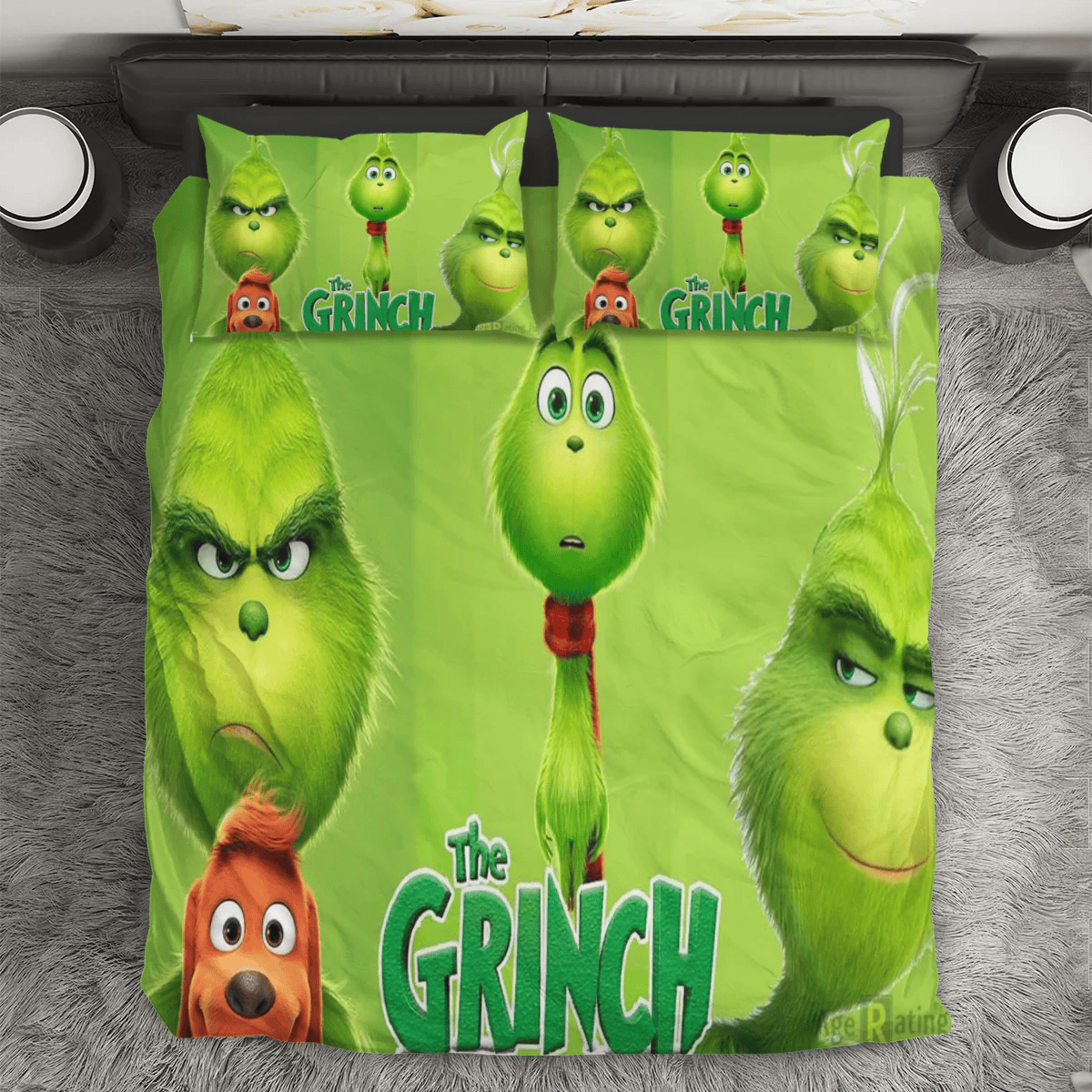 The Grinch Christmas Grinch Green 3 3PCS Bedding Set Duvet Cover And Pillow Cases Gift For Fan